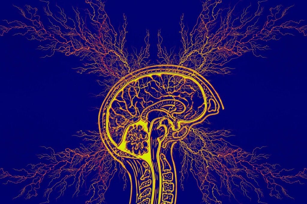 Imagen mostrando las Señales eléctricas del cerebro, afectando la enfermedad del parkinson